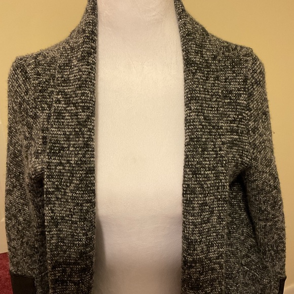 Arianne Dark Gray Long Open-Front Cardigan - Picture 2 of 8